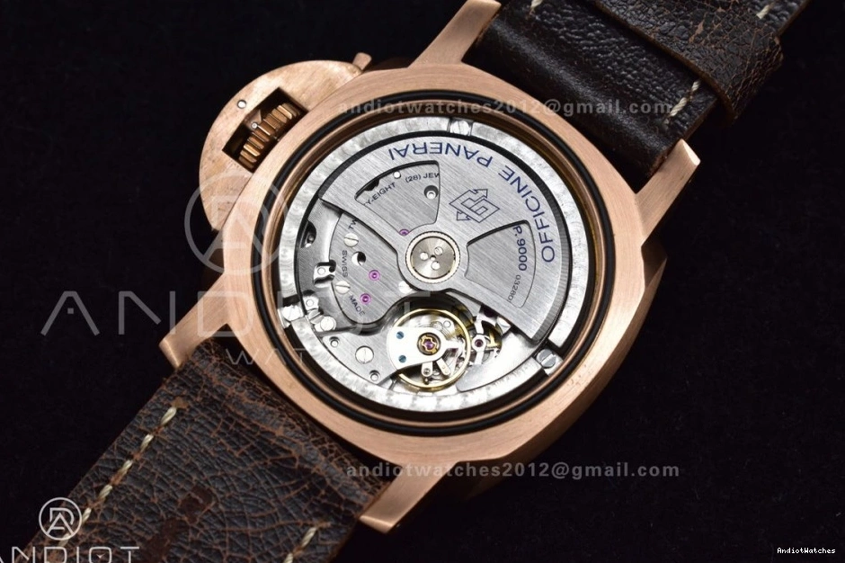 Strap PAM382 Super V Clone N WrinkleFree P.9000 Brown Best Distressed Edition VSF Bronzo 987 1:1 Calfskin on 0806